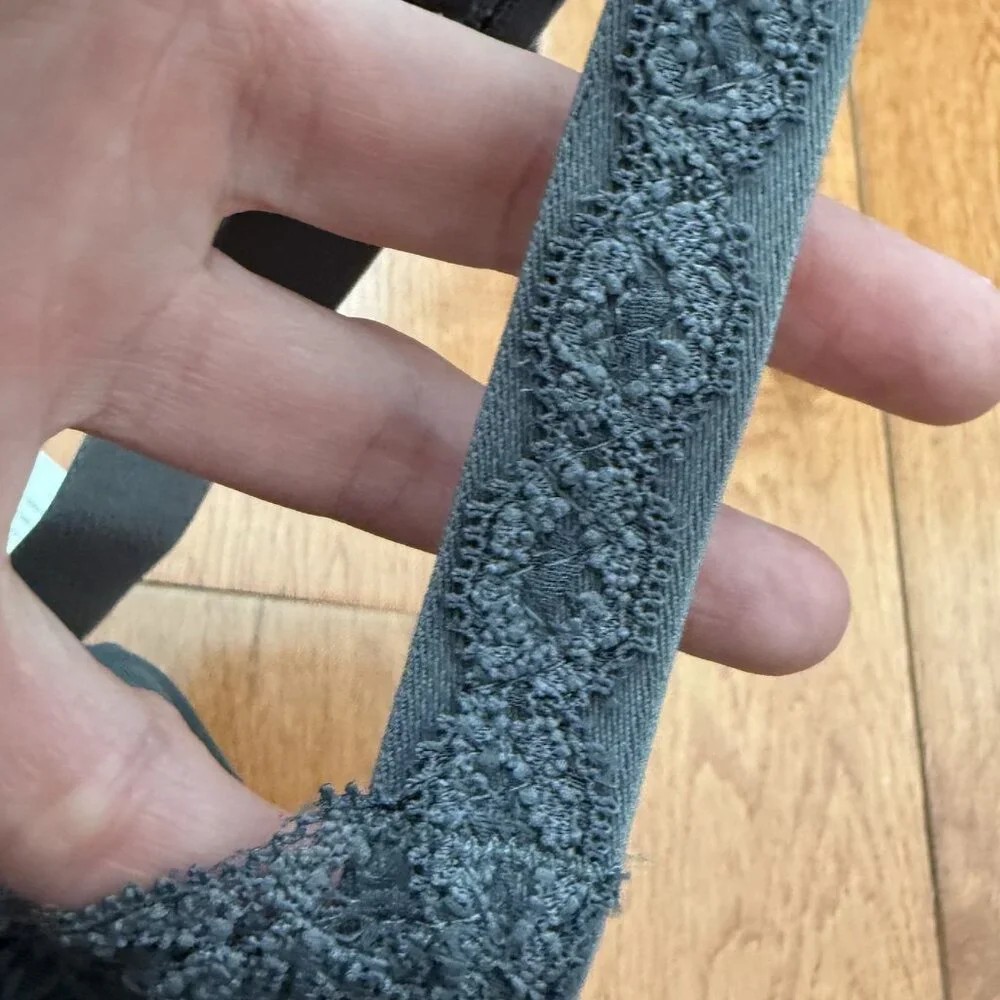 Cosabella Never Say Never Ultra Curvy Sweetie Bralette M Anthracite Lace NWT Bra - Picture 6 of 9